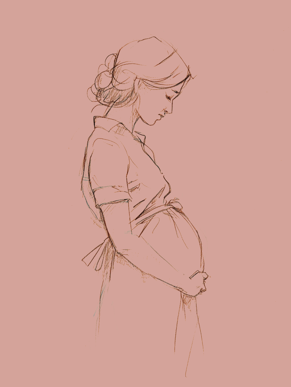 Soft blush illustration suggesting calm breath and presence